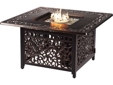 Oakland Living Aluminum 42 in. Square Propane Fire Table with Fire Beads OLMAYANFPTAC