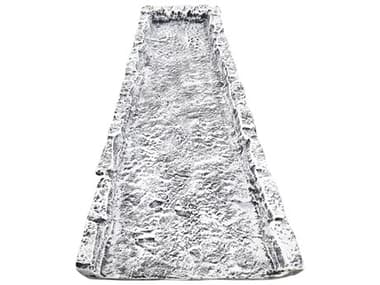 Oakland Living White Slate Stone Rock Cast Aluminum Downspout Gutter 24'' Splash Block OLROCKSBWHITE