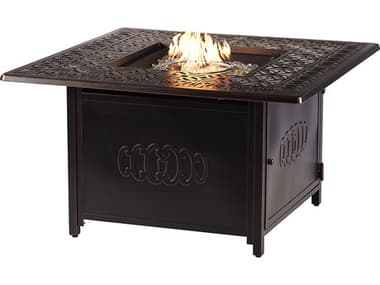 Oakland Living Aluminum 42 in. Square Propane Fire Table with Fire Beads OLRONINFPTAC