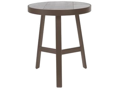 OW Lee Malin Aluminum Round End Table with Porcelain Top OW37ST20RD