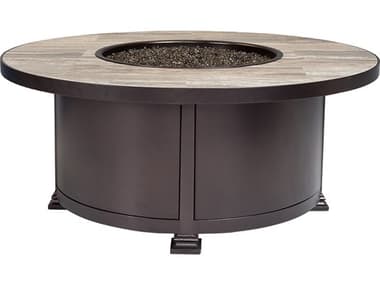 OW Lee Casual Fireside Santorini Wrought Iron 42'' Wide Round Occasional Height Fire Pit Table OW511042RDO