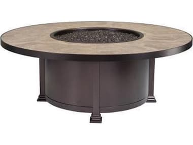 OW Lee Casual Fireside Santorini Steel Round Occasional Height Fire Pit Table OW511054RDOE