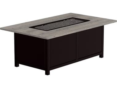 OW Lee Casual Fireside Phoenix Steel Rectangular Occasional Height Fire Pit Table OW51133050O