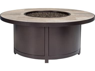 OW Lee Casual Fireside Elba Aluminum 42'' Round Occasional Height Fire Pit Table OW512242RDO