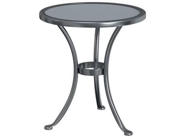 OW Lee Accent Wrought Iron Round Micro Mesh Side Table OW51LT20MMRD