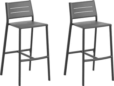 Oxford Garden Eiland Aluminum Carbon Bar Stool (Price Includes Two) OXFEDBSTPCC2