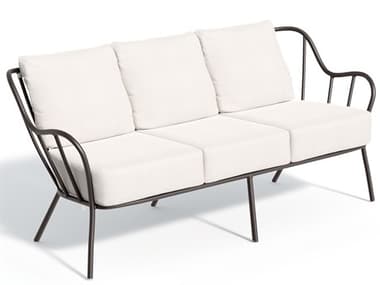 Oxford Gardens Malti Aluminum Carbon Sofa with Bliss Linen Cushion OXFMLSOLNPCC