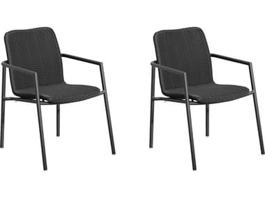 Oxford Garden Orso Wicker Shadow Stackable Dining Arm Chair (Price Includes 2) OXFORCHWOPCC2