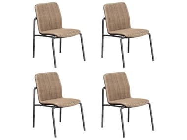 Oxford Garden Orso Wicker Sand Stackable Dining Side Chair (Price Includes 4) OXFORSCWDPCC4