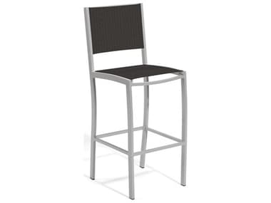 Oxford Garden Travira Aluminum Flint Stackable Bar Chair with Ninja Sling OXFTVBCHST106