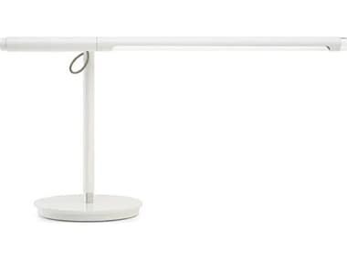 Pablo Brazo White Pyrex Glass Desk Lamp PABBRAZTBLWHT