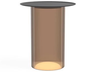 Pablo Carousel Round Metal Bronze End Table PABCAROFLRBRZ16