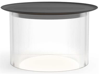 Pablo Carousel Round Metal Clear End Table PABCAROLRGCLR12