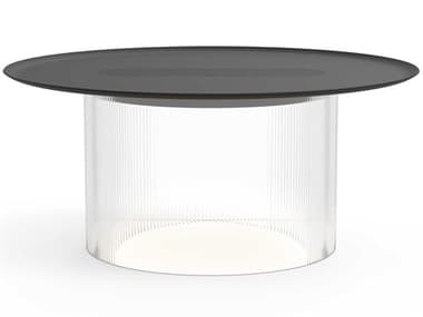 Pablo Carousel Round Metal Clear End Table PABCAROLRGCLR16