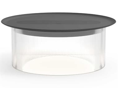 Pablo Carousel Round Metal Clear End Table PABCAROSMLCLR12