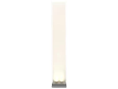 Pablo Cortina Clear White Silver Polycarbonate Shade Floor Lamp PABCORT60
