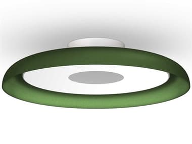 Pablo Nivel 1-Light Flush Green Round Mount PABNIVEFSH15GRN