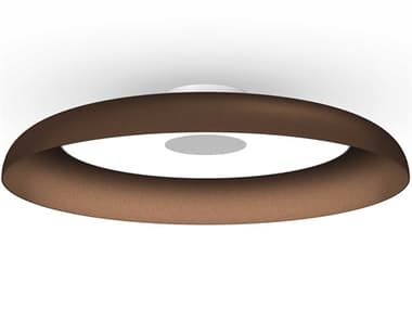 Pablo Nivel 1-Light Espresso Brown Round Flush Mount PABNIVEFSH22BRN