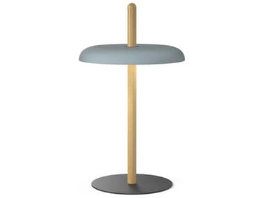 Pablo Nivel Oak Blue Wood Table Lamp PABNIVETBLOAKBLU