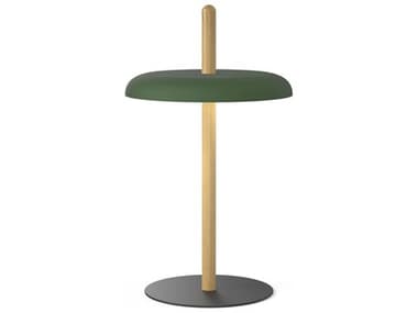 Pablo Nivel Oak Green Wood Table Lamp PABNIVETBLOAKGRN