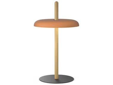 Pablo Nivel White Oak Terracotta Wood Table Lamp PABNIVETBLOAKTER