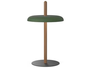 Pablo Nivel Walnut Green Brown Table Lamp PABNIVETBLWALGRN