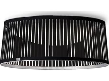 Pablo Solis 1-Light Black Drum Flush Mount PABSOLIDRFSH24BLK