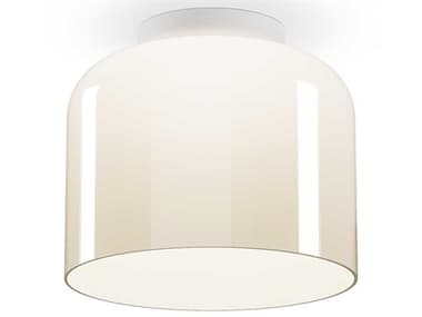 Pablo Totem 1-Light Opal White Dome Flush Mount PABTOTEFSHB