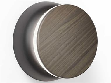 Pablo Totem Puck 1-Light Black Walnut Wall Sconce PABTOTEPUCKBLKWAL