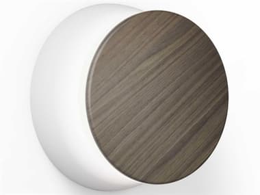 Pablo Totem Puck 1-Light White Walnut Wall Sconce PABTOTEPUCKWHTWAL