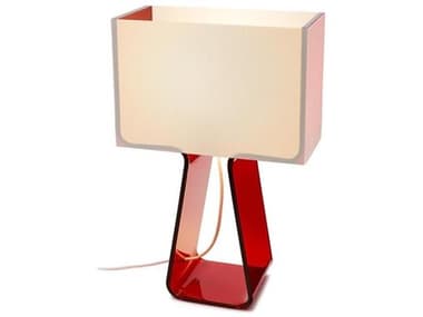 Pablo Tube Top Ruby Red Acrylic Table Lamp PABTT14RED