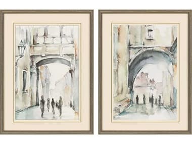 Paragon Architectural Watercolor Arches-I Wall Art Set of 2 PAD13855