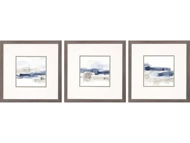 Paragon Abstract Shoreline Blues-I Wall Art Set of 3 PAD14199