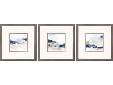 Paragon Abstract Shoreline Blues-III Wall Art Set of 3 PAD14201