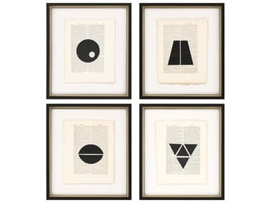 Paragon Vintage Geometrics-II Wall Art Set of 4 PAD14229