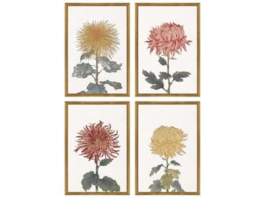 Paragon Florals Chrysanthemum Wall Art (Set of 4) PAD15516