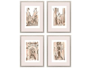 Paragon Architectural Blush Architecture Wall Art (Set of 4) PAD15733