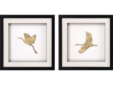 Paragon Animals Flight of Gold-I Wall Art (Set of 2) PAD22621