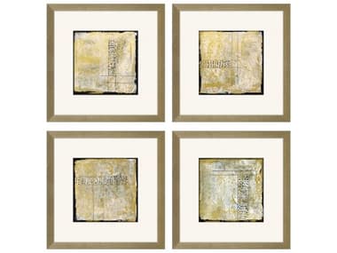 Paragon Abstract Golden Speck Wall Art Set of 4 PAD22873