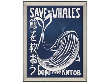 Paragon Animals Blue Save the Whales Wall Art PAD31065