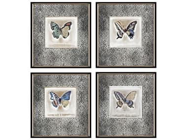 Paragon Animals Blue Butterfly Wall Art (Set of 4) PAD31084