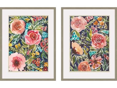 Paragon Florals Brown Flower Patch Wall Art (Set of 2) PAD31107