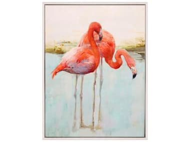 Paragon Animals Brown Wading Flamingo-II Canvas Wall Art PAD31112