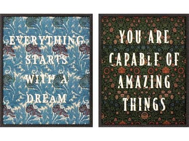 Paragon Florals Dream/Amazing Wall Art Set of 2 PAD31707