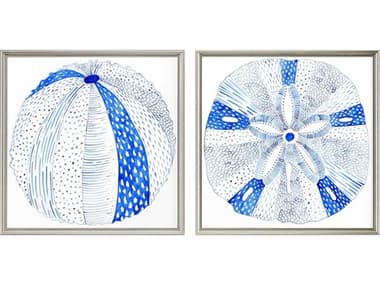 Paragon Naturals Indigo Shell-II Wall Art Set of 2 PAD31764