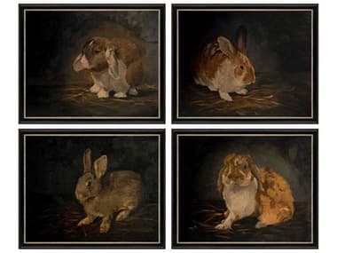 Paragon Animals Resting Bunny Wall Art Set of 4 PAD31833