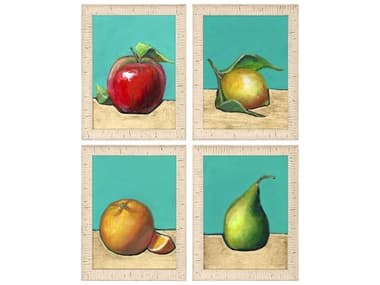 Paragon Culinary Golden Fruit Wall Art Set of 4 PAD31848