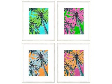 Paragon Bright Palms Wall Art Set of 4 PAD32060