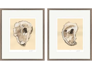 Paragon Waterside Sepia Oysters-I Wall Art Set of 2 PAD32174