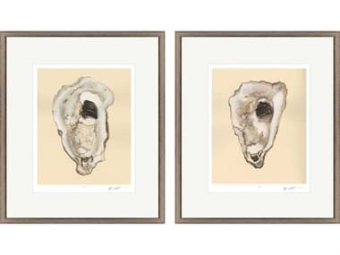 Paragon Waterside Sepia Oysters-II Wall Art Set of 2 PAD32175